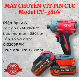 Máy chuyên vít pin CTC CT-380V
